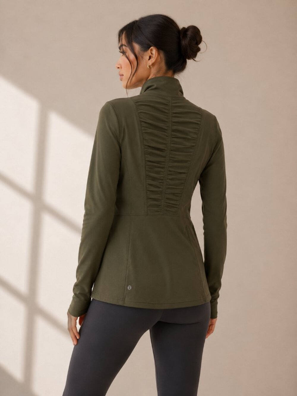 Lululemon Round Trip Jacket Dark Olive Size 8 Swift Ultra Light Travel Commute - Picture 2 of 6
